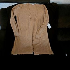 Women's, beige cardigan sweater